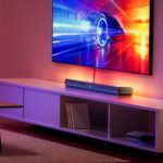 This cheap Dolby Atmos soundbar splits into 3 speakers, and has its own Philips Hue-style LED lights too